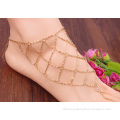 Fashion Personality Exaggeration Footlet Fishnet Geometric Toe Chain Anklet